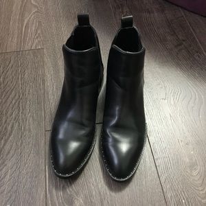 Zara studded detail flat ankle boots